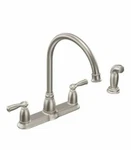Moen Banbury High-arc 2-HANDLE Kitchen Faucet Spot Resist Stainless CA87000SRS. Fixed Price $98.99.