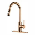 Rulia Copper Rose Gold Kitchen Faucet, Sink Pull-do. Fixed Price $137.64.