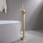 Votamuta Freestanding Bathtub Faucet Floor Mount Filler Brushed Gold. Fixed Price $97.99.