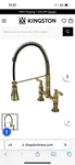 Kingston Brass GS1273AL Heritage Pull-down Sprayer Kitchen Faucet, Brushed. Fixed Price $450.00.