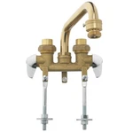 Two Metal Handle Rough Brass Laundry Utility Sink Faucet Tubular Spout. Fixed Price $90.99.