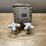 Delta RP19530PB - Two Small Polished Brass Neostyle Handles. Fixed Price $49.99.