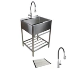 Transolid Trs TFH-2522 Contemporary Laundry Washstand 25" Brushed Stainless. Fixed Price $887.60.