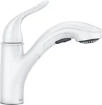 Moen Brecklyn 87557W One-handle Pull-out Sprayer Kitchen Faucet White. Fixed Price $79.99.