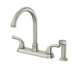 Glacier Bay 67552-1008D2 Builders 2-HANDLE Faucet W/sprayer Stainless Steel. Fixed Price $59.98.