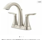 Pfister Weller LG48-WR0K Centerset Bath Faucet Finish Brushed Nickel. Fixed Price $110.00.