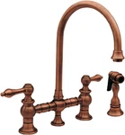 Whitehaus WHKBLV3-9101-MABRZ Vintage Iii 1/8-INCH Bridge Faucet. Fixed Price $619.99.