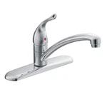 Kitchen Faucet Chrome One Handle Low Arc 3 Hole Moen Chateau 7425. Fixed Price $114.99.