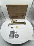 Diamondforge Pot Filler Faucet Wall Mount Brushed Gold 3 Spray Swing Arm. Fixed Price $79.99.