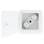 Recpro Rv White Exterior Shower Box With Hot & Cold Faucet Outdoor Spray Port. Fixed Price $59.95.