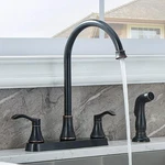 Valisy 3 Hole Or 4 2 Handle Kitchen Faucet With Side Sprayer, Commercial.... Fixed Price $76.26.