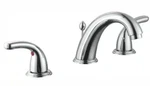 Builders 8 In. Widespread 2-HANDLE High-arc Bathroom Faucet Chrome. Fixed Price $56.00.