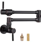 Aleasha Solid Brass Made Oil Rubbed Bronze Pot Filler Faucet, Wall Mount Fauc.... Fixed Price $121.50.