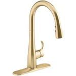 Kohler Simplice Touchless Kitchen Faucet -K-22036-2MB Brushed Moderne Brass. Fixed Price $399.95.