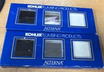 Kohler K-46059 Alterna Square Handle Faucet Inserts 2 Black White & Silver. Fixed Price $40.00.