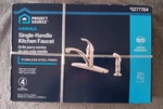 Project Source Everfield Stainless Steel Single Handle Mid-arc Kitchen Faucet. Fixed Price $25.47.