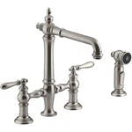 Kohler Artifacts K-76519-4-VS Bridge Kitchen Faucet,vibrant Stainless *new*. Fixed Price $719.99.