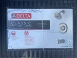 Delta Classic Stainless 1-HANDLE Bathtub Shower Faucet. Fixed Price $109.99.
