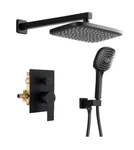 Fapully 2-SPRAY & 3-FUNCTION Handheld Matte Black Shower System (FAD-HS124B). Fixed Price $113.99.