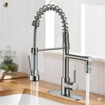 Kitchen Sink Faucet Stainless Steel Single Handle Pull Down Sprayer Swivel Mixer. Fixed Price $43.98.
