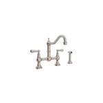 Rohl U.4756L-STN-2 Edwardian Bridge Kitchen Faucet Satin Nickel Slight Wear. Fixed Price $1907.97.