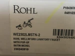 Rohl Wellsford WE2302LMSTN-2 Bathroom Sink Faucet. Satin Nickel Finish.. Fixed Price $463.98.