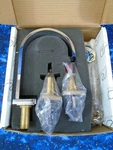 Jewel 15102 Chrome Two Lever Handle Roman Tub Faucet With Classic Ribbon Spout. Fixed Price $125.00.