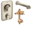 Moen Genta Lx Tub & Shower Package Brushed Nickel -new. Fixed Price $489.00.
