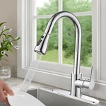 Kitchen Faucet 1 Handle Pull Down Sprayer Brass Chrome Sink Mixer Tap W/ Cover. Fixed Price $29.99.