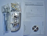 Kallista P24410-CR-AG Wall Mount Basin Set Faucet Cross Handles Brushed Nickel. Fixed Price $950.00.
