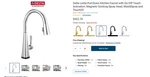 Delta Lenta Pull-down Kitchen Faucet 19802TZ-DST. Fixed Price $350.00.