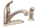 Moen One-handle Low-arc Kitchen Faucet With Side Sprayer 7430SRS. Fixed Price $167.49.
