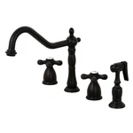 Kingston Brass KB179.AXBS Heritage 1.8 Gpm Widespread Kitchen - Black. Fixed Price $389.97.