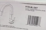 Delta Pivotal 9193-BL-DST Matte Black Single Handle Pull Down Kitchen Faucet. Fixed Price $659.95.