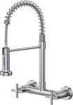 Brushed Nickel Kitchen Faucet With Pull Down Sprayer Dual Handles. Fixed Price $133.99.