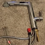 Grohe Chrome Pull-out Kitchen Faucet Single Lever Handle Brass Modern. Fixed Price $180.00.