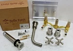 # BFL375SN Belle Foret Wall Mounted Lavatory Bathroom Faucet Satin Nickel Kbin. Fixed Price $165.00.