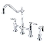 Kingston Brass KS127.ALBS Heritage 1.8 Gpm Widespread Bridge - Chrome. Fixed Price $308.72.