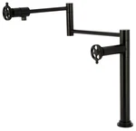 Kingston Brass KS470.RKX Webb 3 Gpm 1 Hole Pot Filler - Black. Fixed Price $633.72.