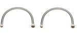 Two 3/8" Comp X 1/2 Fnpt 19.8" Faucet Hoses Supply Lines Braided Stainless Steel. Fixed Price $17.98.