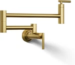 35745-2MB Contemporary Style Wall-mount Pot Filler Kitchen Faucets, Vibrant Brus. Fixed Price $1053.17.