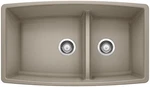 Blanco 441310 Performa 33" Undermount Double Basin Silgranit - Truffle. Fixed Price $766.35.