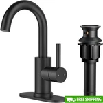 Single Hole Bathroom Faucet 360 Swivel Stainless Steel Pop Up Drain Water Saver. Fixed Price $95.98.