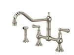 Perrin And Rowe U.4764L-PN-2 Widespread Bridge Kitchen Faucet Includes Side. Fixed Price $2792.33.