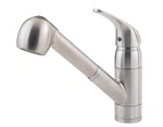 Pfister G133-10 Stainless Steel Pfirst Pullout Spray Kitchen Faucet. Fixed Price $149.00.