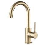 Bar Single Hole, Brushed Gold Mini Kitchen Sink Faucets, Handl.... Fixed Price $78.92.