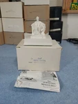 Sebastian Miniatures Seated Lincoln, Marble Finish, 6007 - New Signed. Fixed Price $18.00.