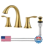Parlos Widespread Bathroom Faucet 2 Handles Pop Sink Drain Cupc. Fixed Price $127.13.