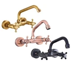 Basin Faucet Wall Mounted Bathroom Sink Swivel Spout Kitchen Mixer Taps. Fixed Price $36.00.