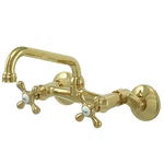 Kingston Brass KS213PB Victorian Two Handle Wall Mount Kitchen Faucet, 7-INCH,. Fixed Price $185.11.
